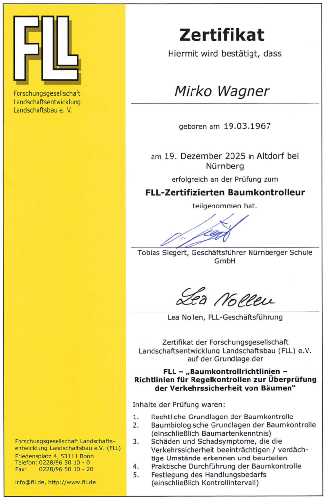 FFL Zertifikat Mirko Wagner